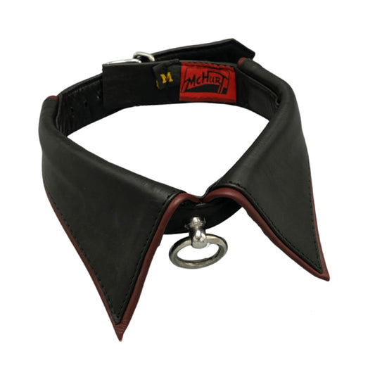 MCHURT - KRAVE HALSBÅND I SORT/BORDEAUX