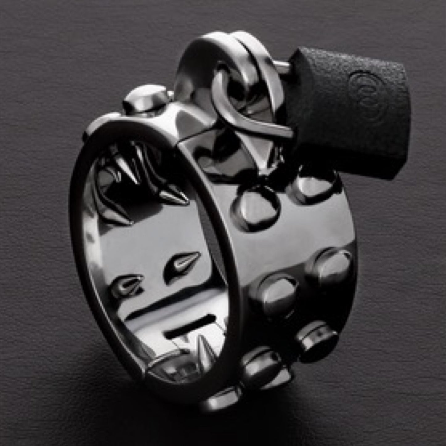 STEEL - KALIS TEETH SPIKED CHASTITY DEVICE