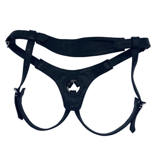 MCHURT - KLASSISK LÆDER STRAP-ON HARNESS