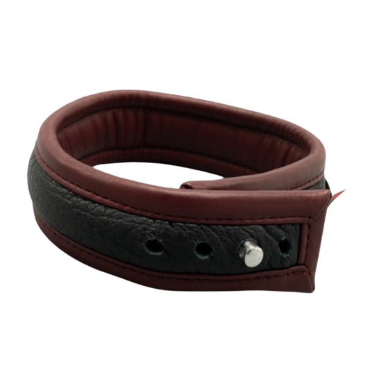 MCHURT - WOTAN LÅSBART HALSBÅND SORT/BORDEAUX