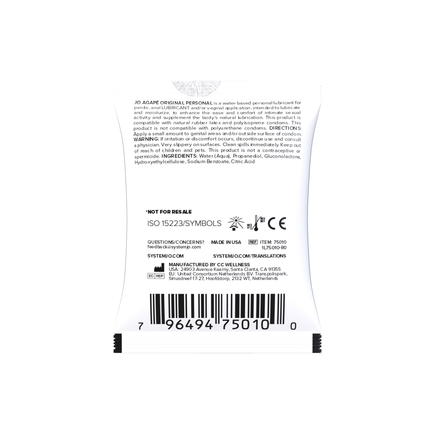 SYSTEM JO - AGAPÉ VANDBASERET GLIDECREME 5ML