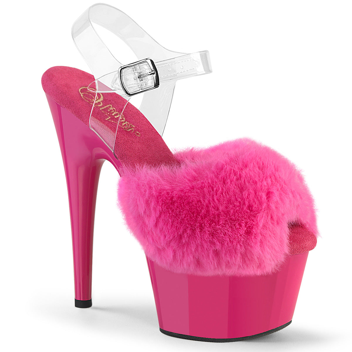 HOT PINK STRIPPER SLIPPER STR. 38