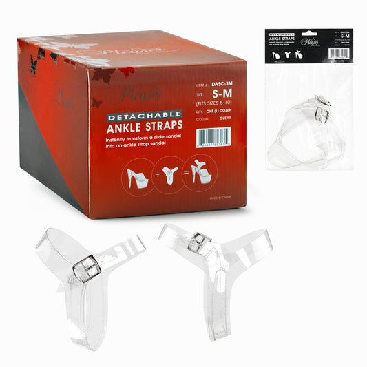 PLEASER - CLEAR DETACHABLE ANKLE STRAPS