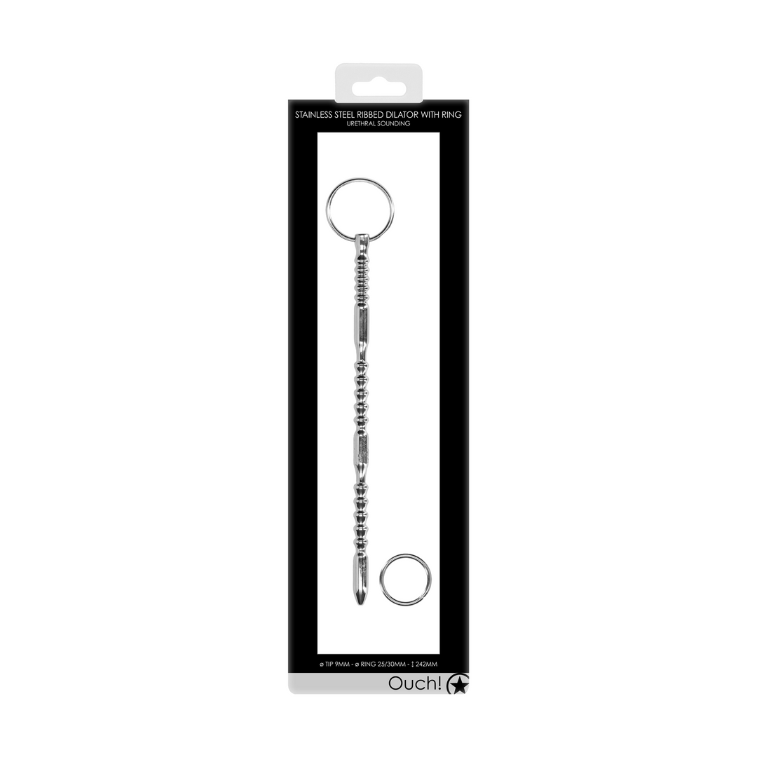 OUCH! - RIBBED SOUNDING DILATOR 9MM
