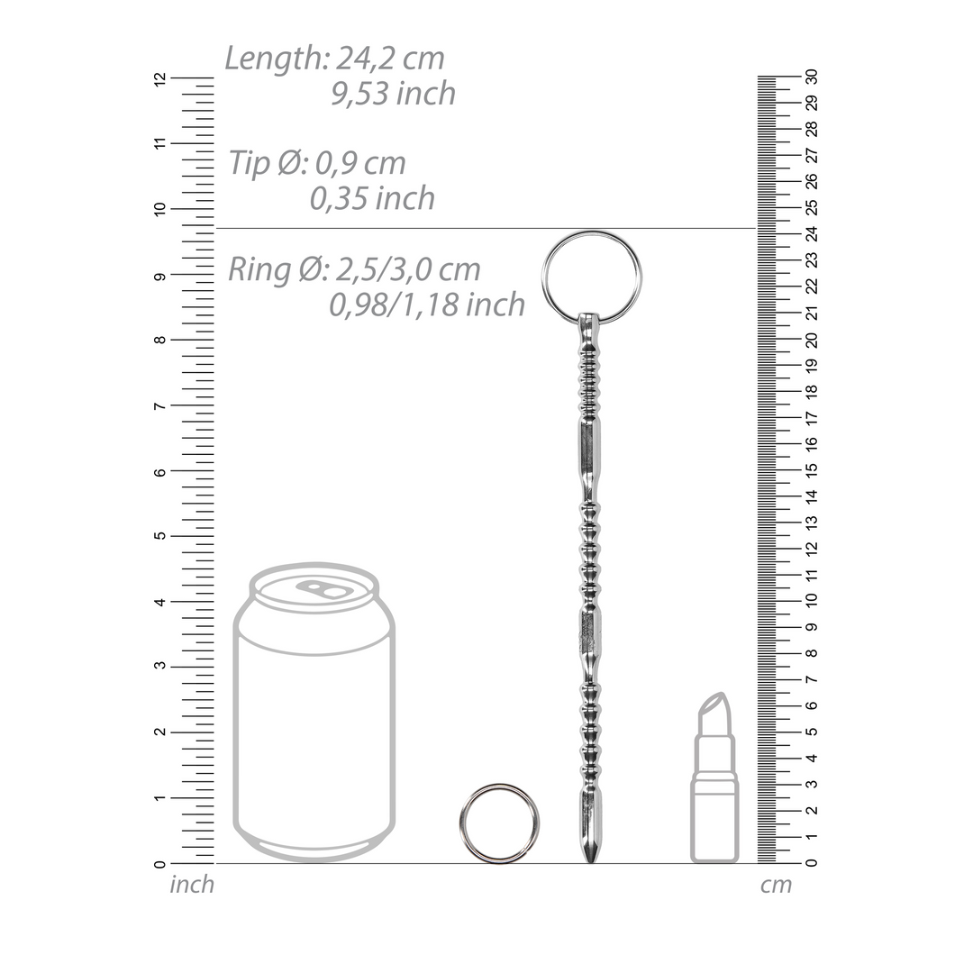 OUCH! - RIBBED SOUNDING DILATOR 9MM