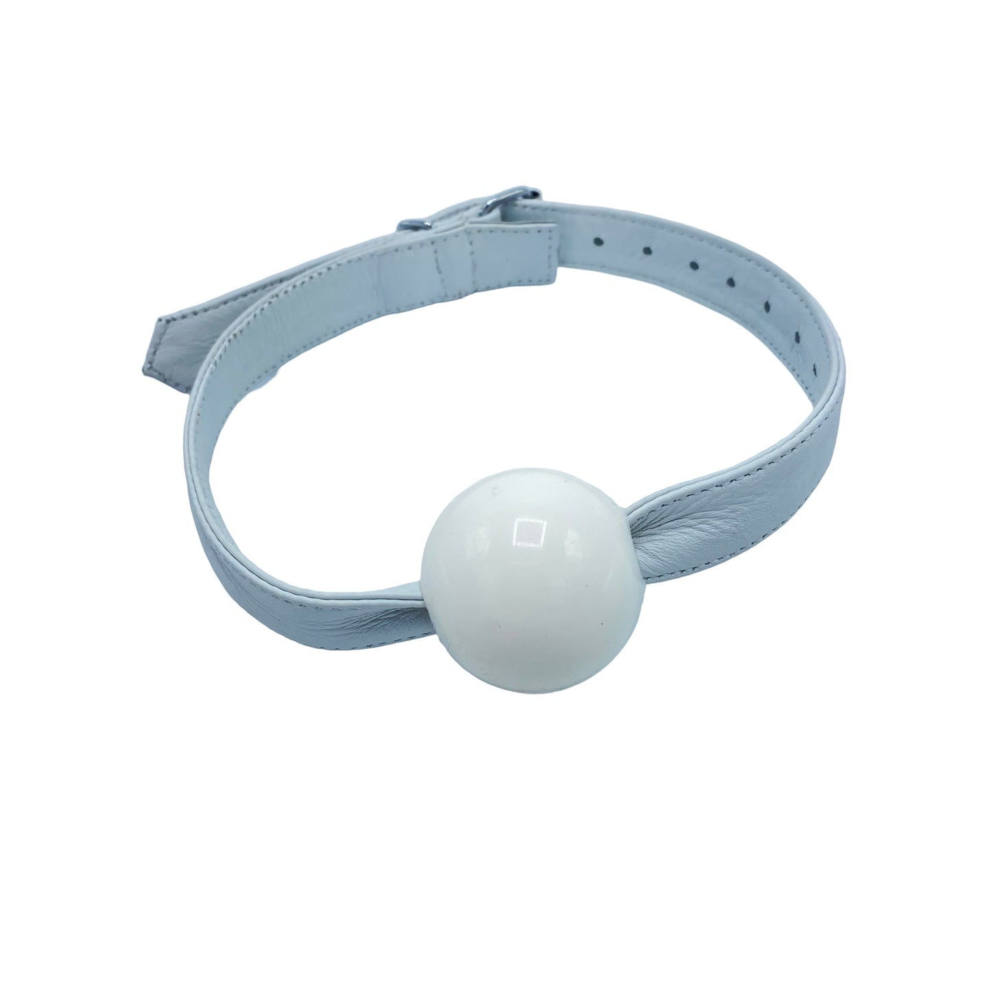 MCHURT - BALL GAG MED HVID REM / HVID KUGLE