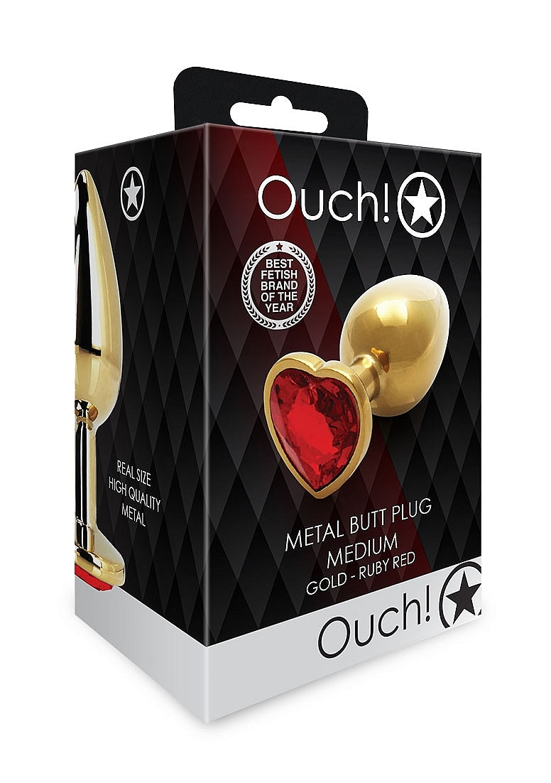 Ouch - Heart Gem Butt Plug - Medium